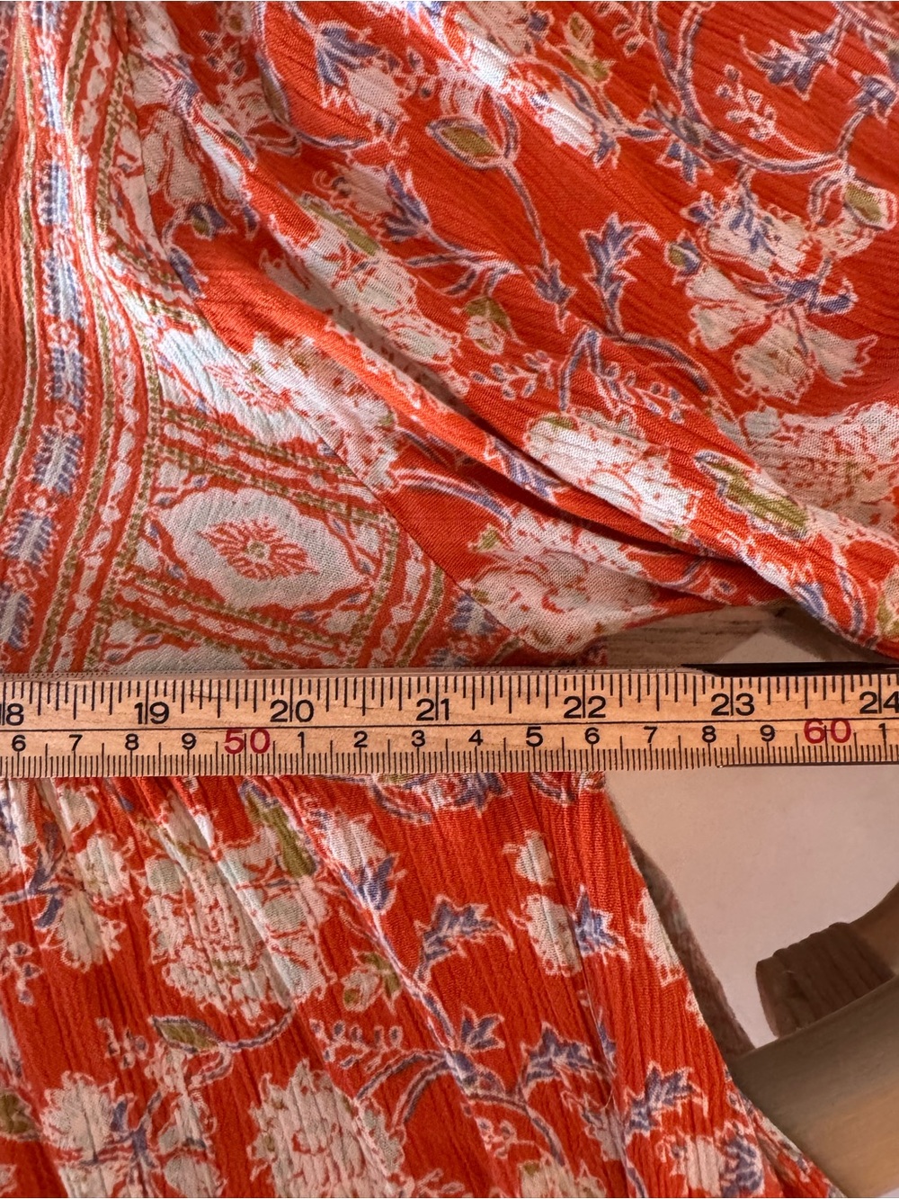 Free People Boho Floral Printed Tunic Top Bell Sleeve Medium - Picture 9 of 9